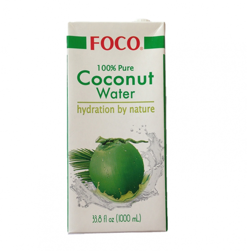 FOCO Pure Kokosnussaft  1000 ml. Pure 100% Coconut water