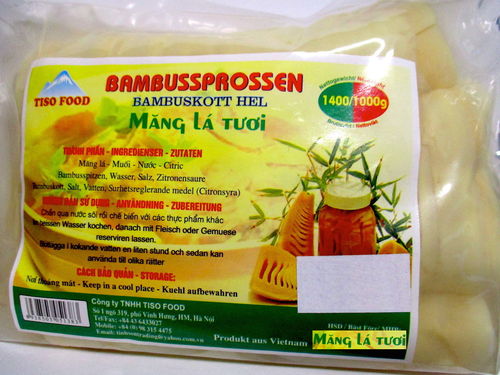 Tiso Food Wild-Bambusspitzen 1KG (Măng lá tươi)
