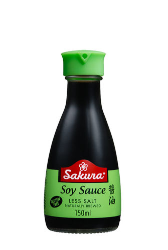 SAKURA Less Salt Gluten free Soy Sauce, helle Sojasauce Glutenfrei 150 ML