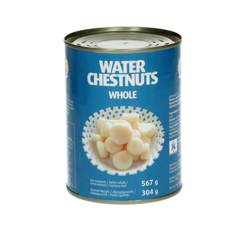Hsingfu Water Chestnuts, Wasserkastanien, geschält